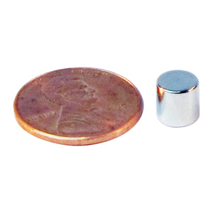 ND283N-35 Neodymium Disc Magnet - Compared to Penny for Size Reference