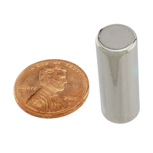 ND381N-35 Neodymium Disc Magnet - Compared to Penny for Size Reference