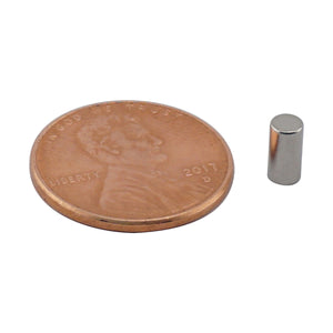 ND45-1225N Neodymium Disc Magnet - Compared to Penny for Size Reference