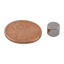 Load image into Gallery viewer, ND45-2520N Neodymium Disc Magnet - Compared to Penny for Size Reference