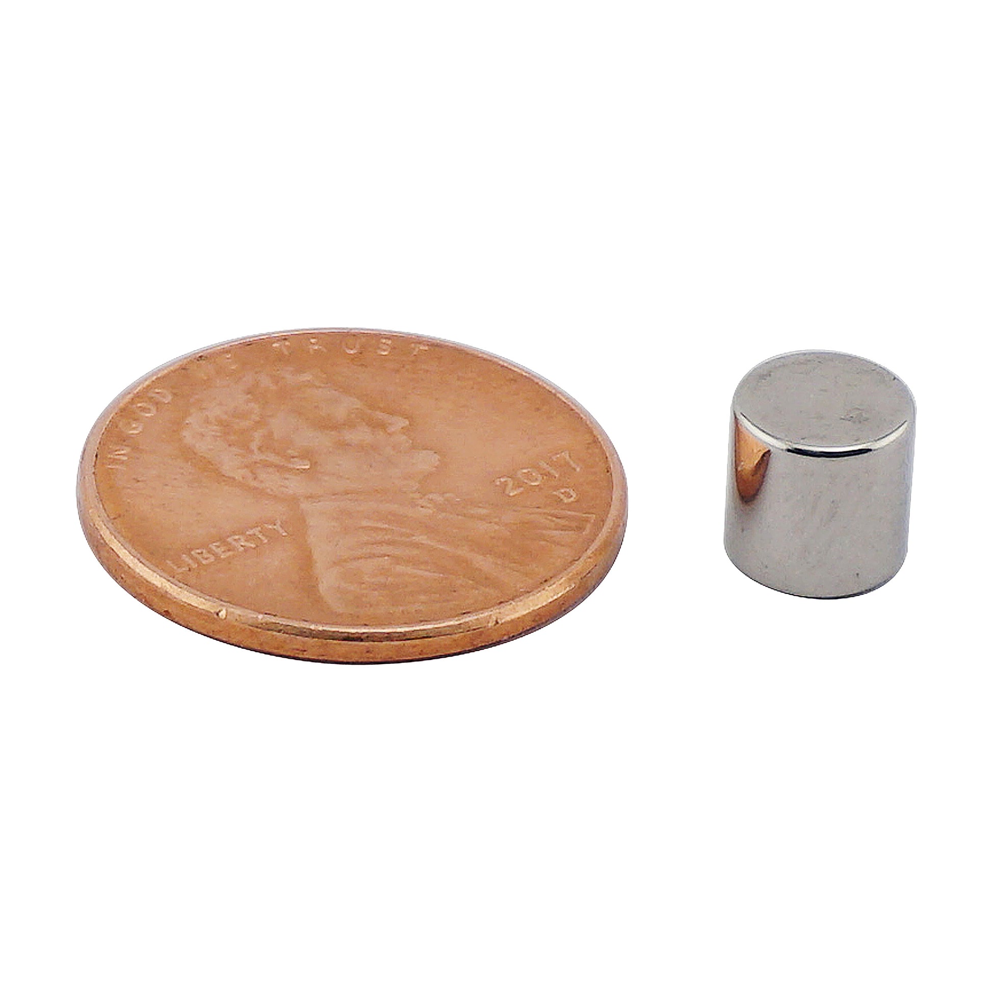 Load image into Gallery viewer, ND45-2525N Neodymium Disc Magnet - Compared to Penny for Size Reference