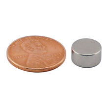 Load image into Gallery viewer, ND45-3720N Neodymium Disc Magnet - Compared to Penny for Size Reference