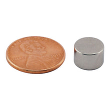 Load image into Gallery viewer, ND45-3725N Neodymium Disc Magnet - Compared to Penny for Size Reference