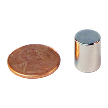 Load image into Gallery viewer, ND45-3750N Neodymium Disc Magnet - Compared to Penny for Size Reference