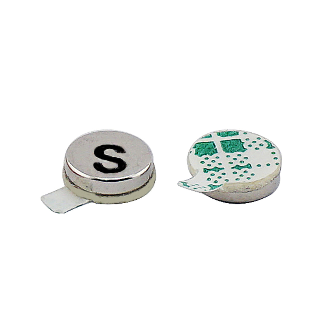 FSND25S Neodymium Disc Magnet with Adhesive - Front View