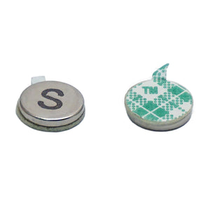 FSND37S Neodymium Disc Magnet with Adhesive - Front View