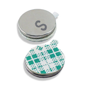 FSND50S Neodymium Disc Magnet with Adhesive - Shown with Adhesive Backing