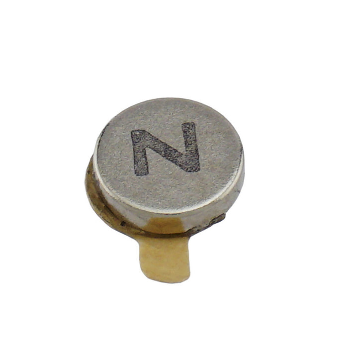 FTND25N Neodymium Disc Magnet with Adhesive - 45 Degree Angle View