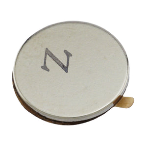 FTND75N Neodymium Disc Magnet with Adhesive - 45 Degree Angle View