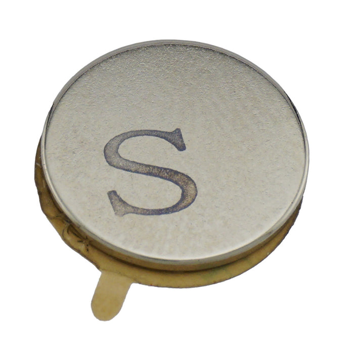 FTND75S Neodymium Disc Magnet with Adhesive - 45 Degree Angle View