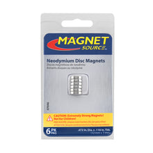 Load image into Gallery viewer, 07046 Neodymium Disc Magnets (6pk) - Top View