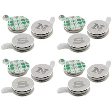 Load image into Gallery viewer, 07525 Neodymium Disc Magnets with Adhesive (12pk) - Shown with Adhesive Backing