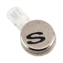 Load image into Gallery viewer, 07525 Neodymium Disc Magnets with Adhesive (12pk) - Top View