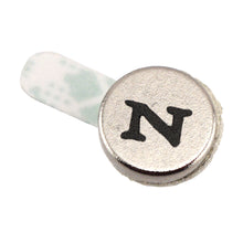 Load image into Gallery viewer, 07525 Neodymium Disc Magnets with Adhesive (12pk) - Top View