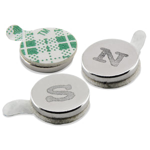 07525 Neodymium Disc Magnets with Adhesive (12pk) - In Use