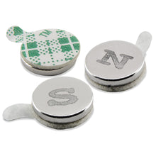 Load image into Gallery viewer, 07525 Neodymium Disc Magnets with Adhesive (12pk) - In Use