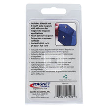Load image into Gallery viewer, 07526 Neodymium Disc Magnets with Adhesive (12pk) - Back of Packaging