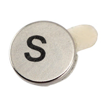 Load image into Gallery viewer, 07526 Neodymium Disc Magnets with Adhesive (12pk) - Top View