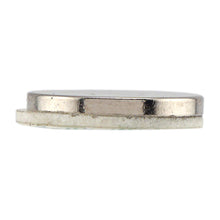 Load image into Gallery viewer, 07527 Neodymium Disc Magnets with Adhesive (8pk) - Side View