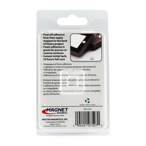 07527 Neodymium Disc Magnets with Adhesive (8pk) - Back of Packaging