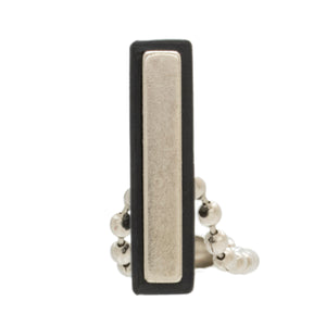 KCMBK-BULK Neodymium Key Chain Magnet with Logo, Black - Top View