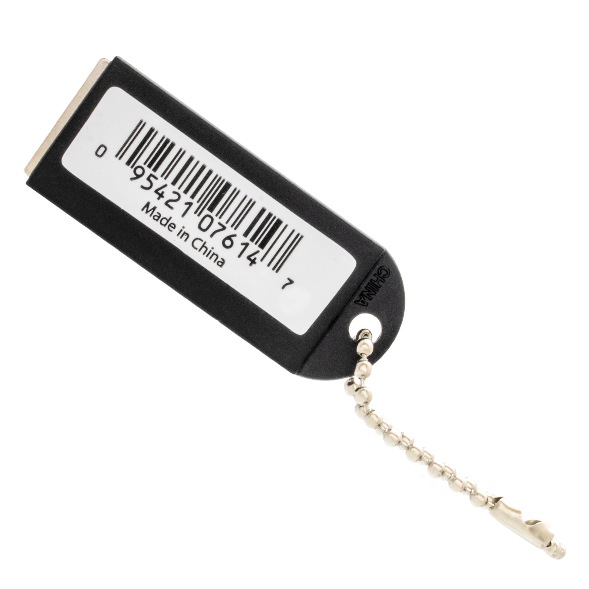 Load image into Gallery viewer, KCMBK-BULK Neodymium Key Chain Magnet with Logo, Black - Front View