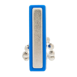 KCMB-BULK Neodymium Key Chain Magnet with Logo, Blue - Top View