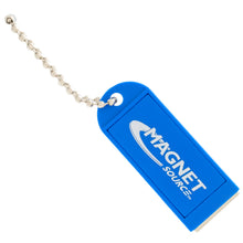 Load image into Gallery viewer, KCMB-BULK Neodymium Key Chain Magnet with Logo, Blue - Back View