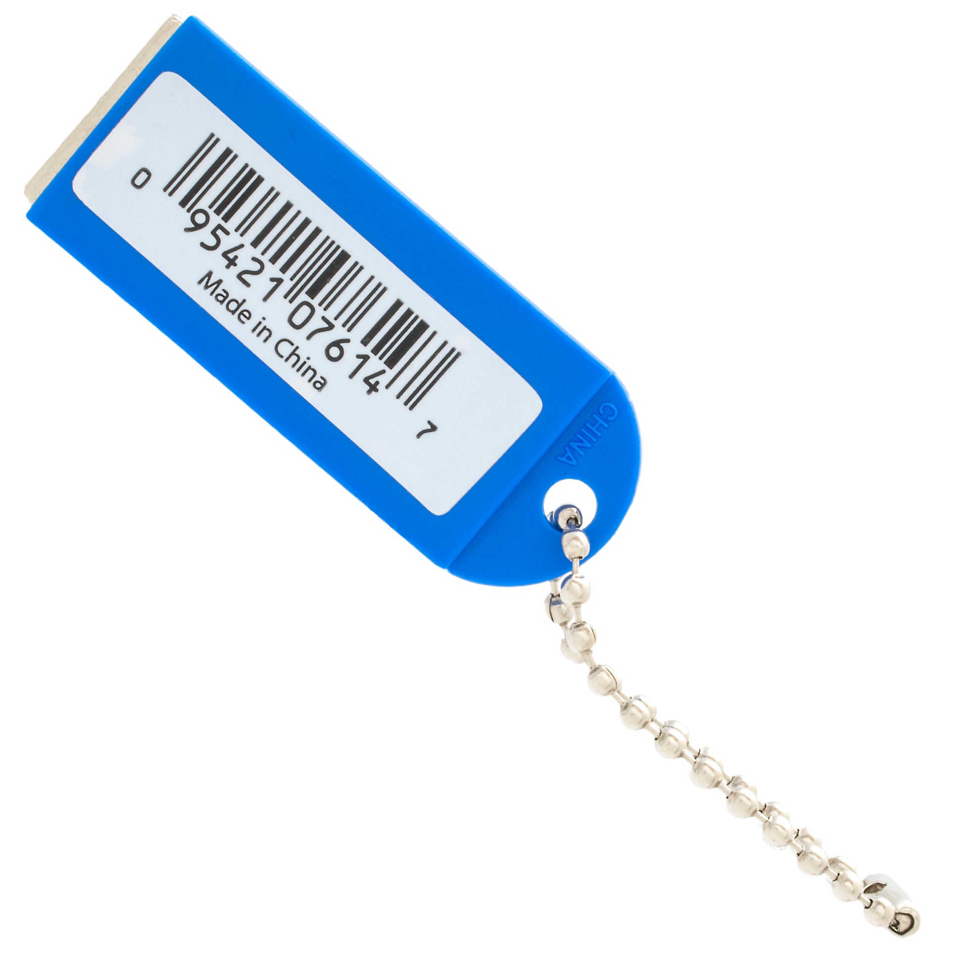 Load image into Gallery viewer, KCMB-BULK Neodymium Key Chain Magnet with Logo, Blue - Front View