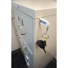Load image into Gallery viewer, 07604 Neodymium Key Chain Magnet with Logo, White - 