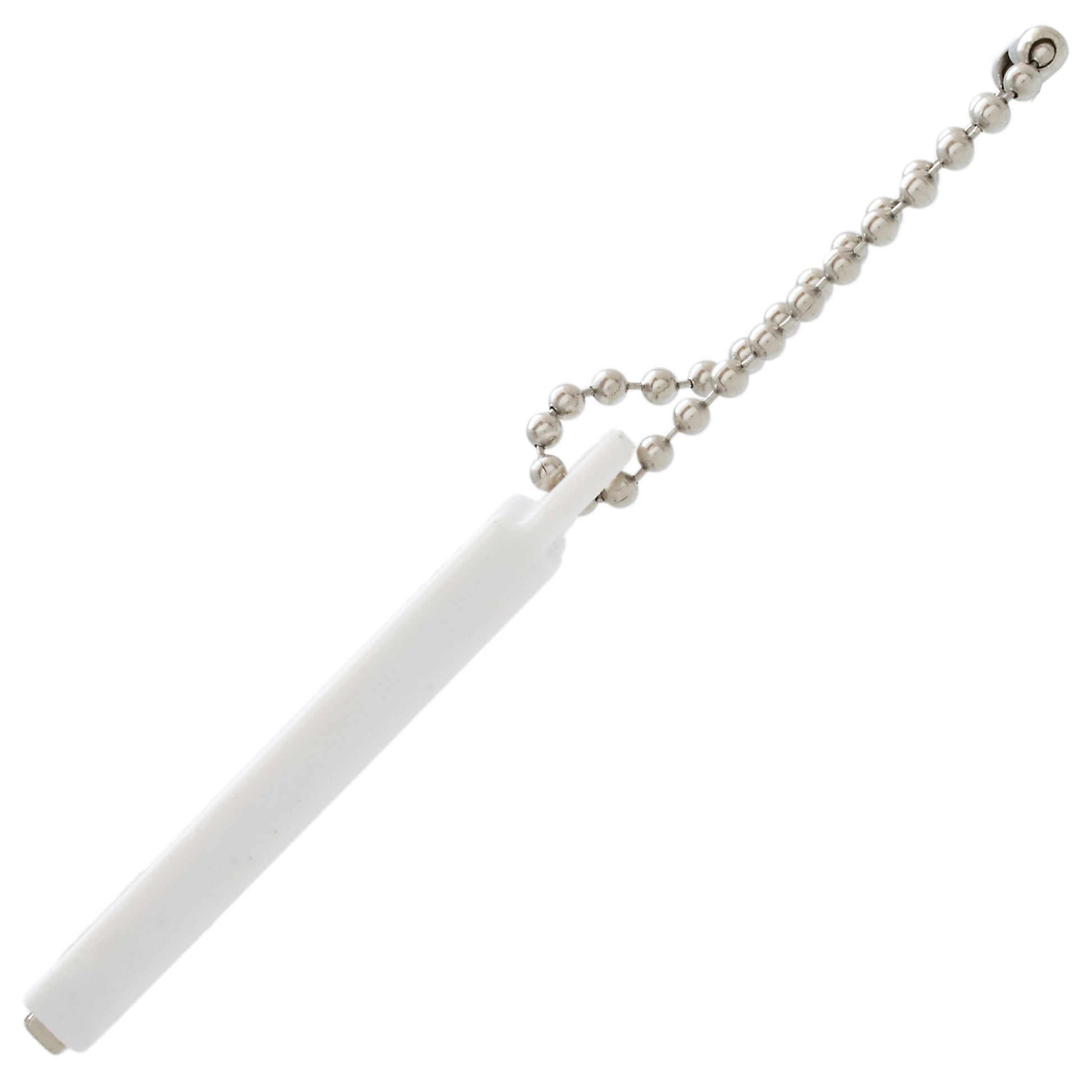 Load image into Gallery viewer, 07604 Neodymium Key Chain Magnet with Logo, White - Side View