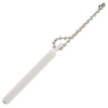 Load image into Gallery viewer, 07604 Neodymium Key Chain Magnet with Logo, White - Side View