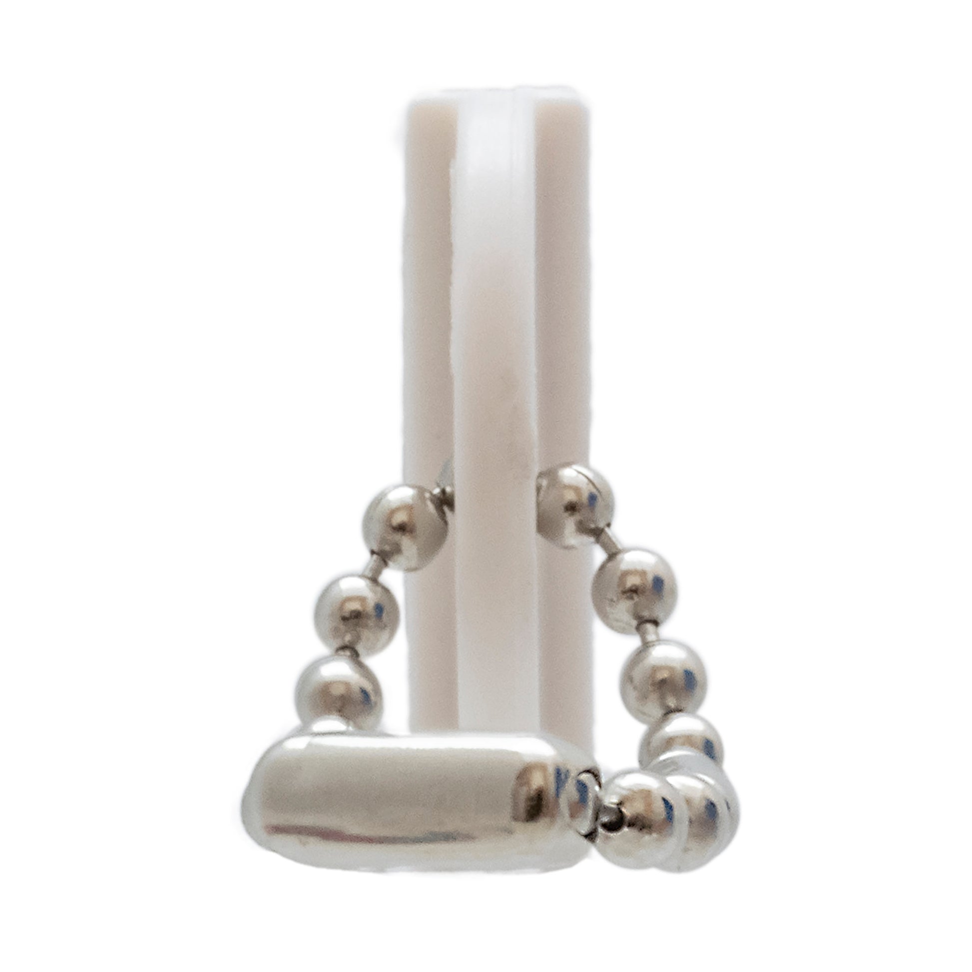 Load image into Gallery viewer, 07604 Neodymium Key Chain Magnet with Logo, White - Top View