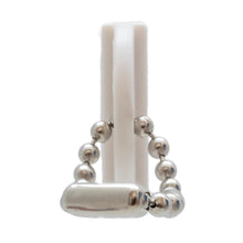 Load image into Gallery viewer, 07604 Neodymium Key Chain Magnet with Logo, White - Top View