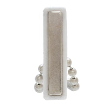 Load image into Gallery viewer, 07604 Neodymium Key Chain Magnet with Logo, White - Bottom View