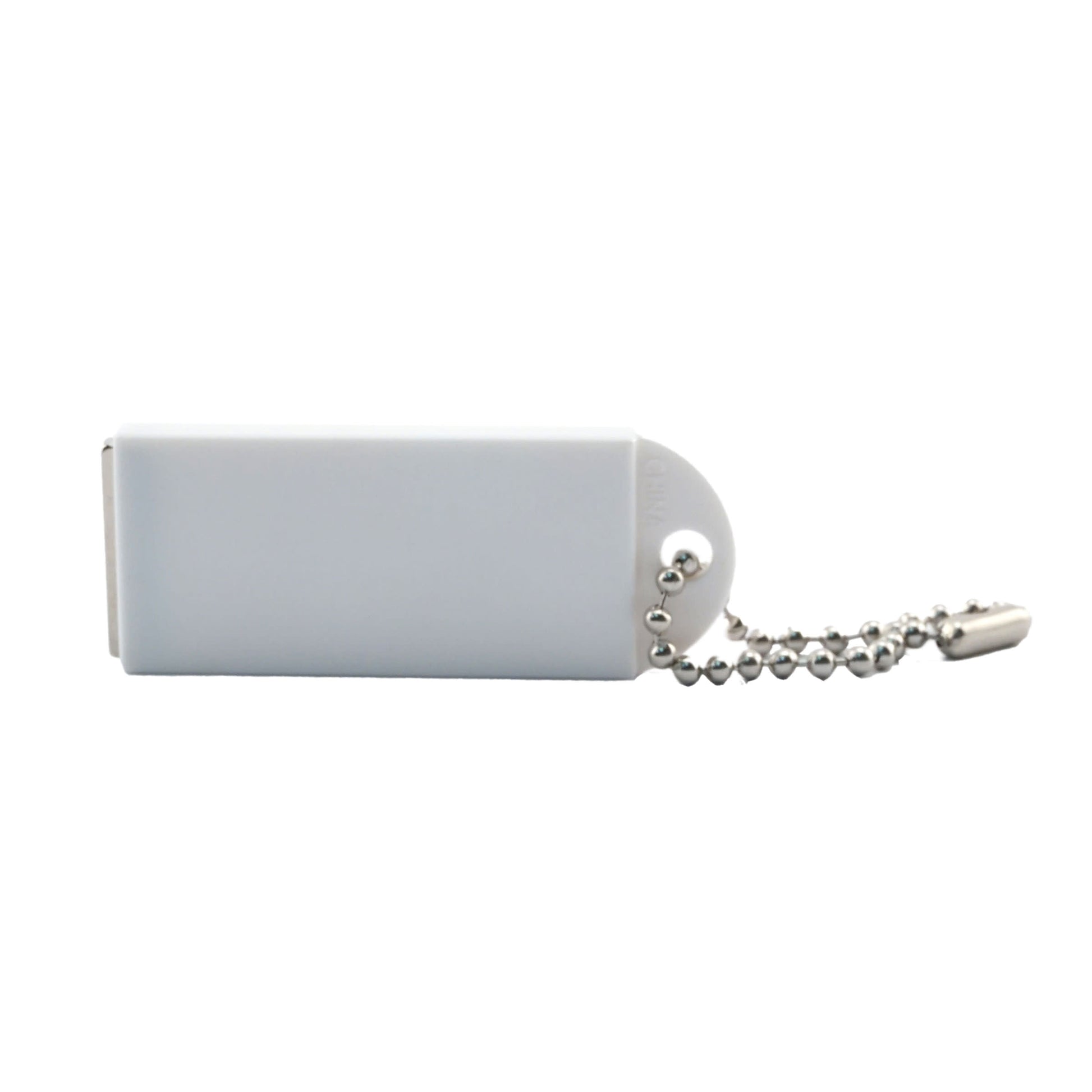 Load image into Gallery viewer, 07604 Neodymium Key Chain Magnet with Logo, White - Back View