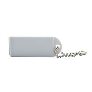 07604 Neodymium Key Chain Magnet with Logo, White - 