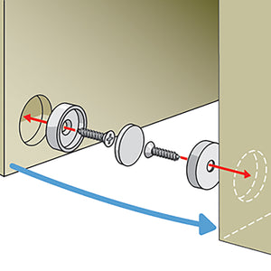NMLKIT3 Neodymium Latch Magnet Kit (1 set) - Assembly Instructions