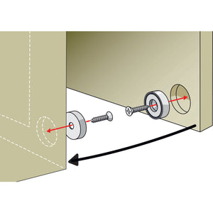NMLKIT4 Neodymium Latch Magnet Kit (1 set) - In Use