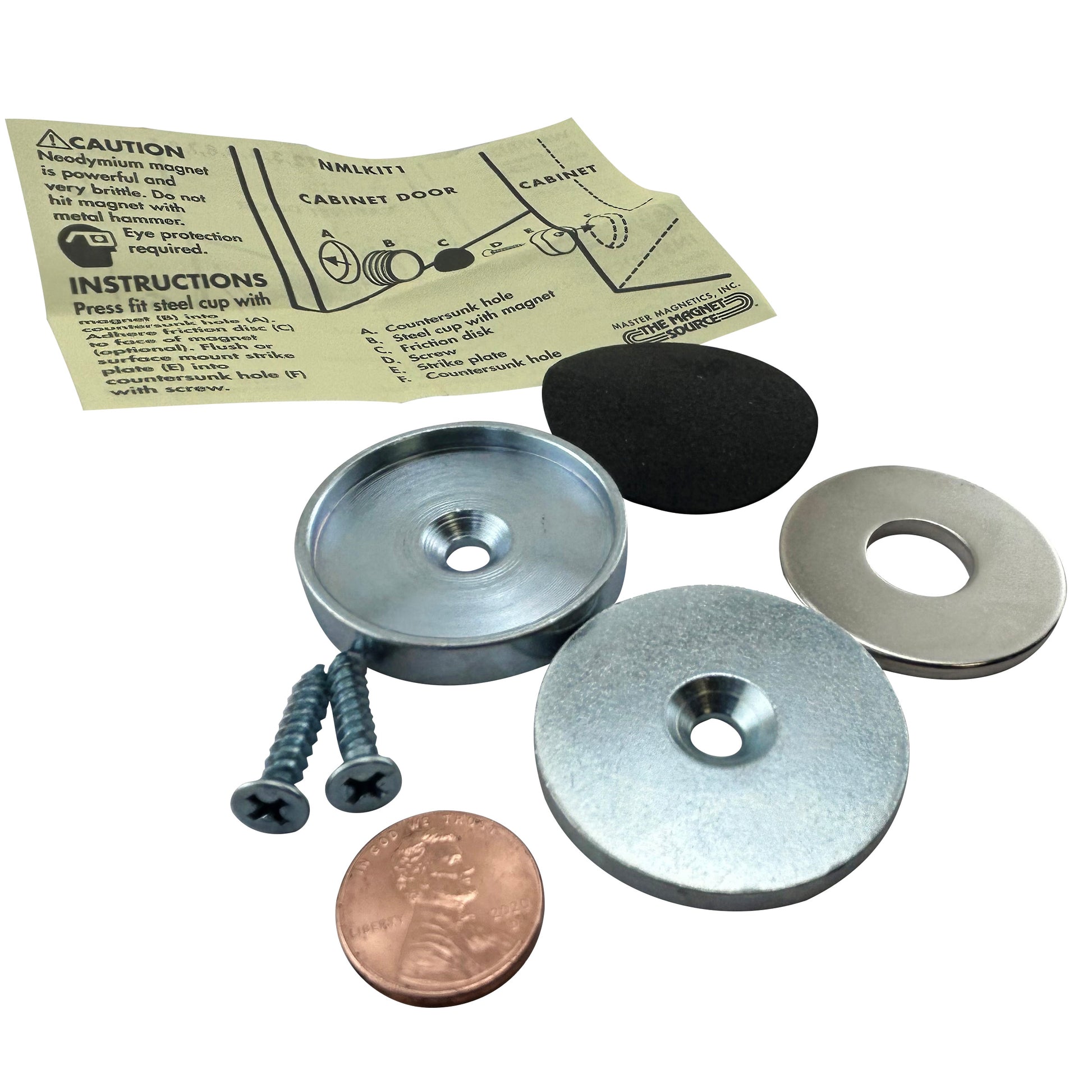 Load image into Gallery viewer, NMLKIT8 Neodymium Latch Magnet Kit (1 set) - Front of Packaging