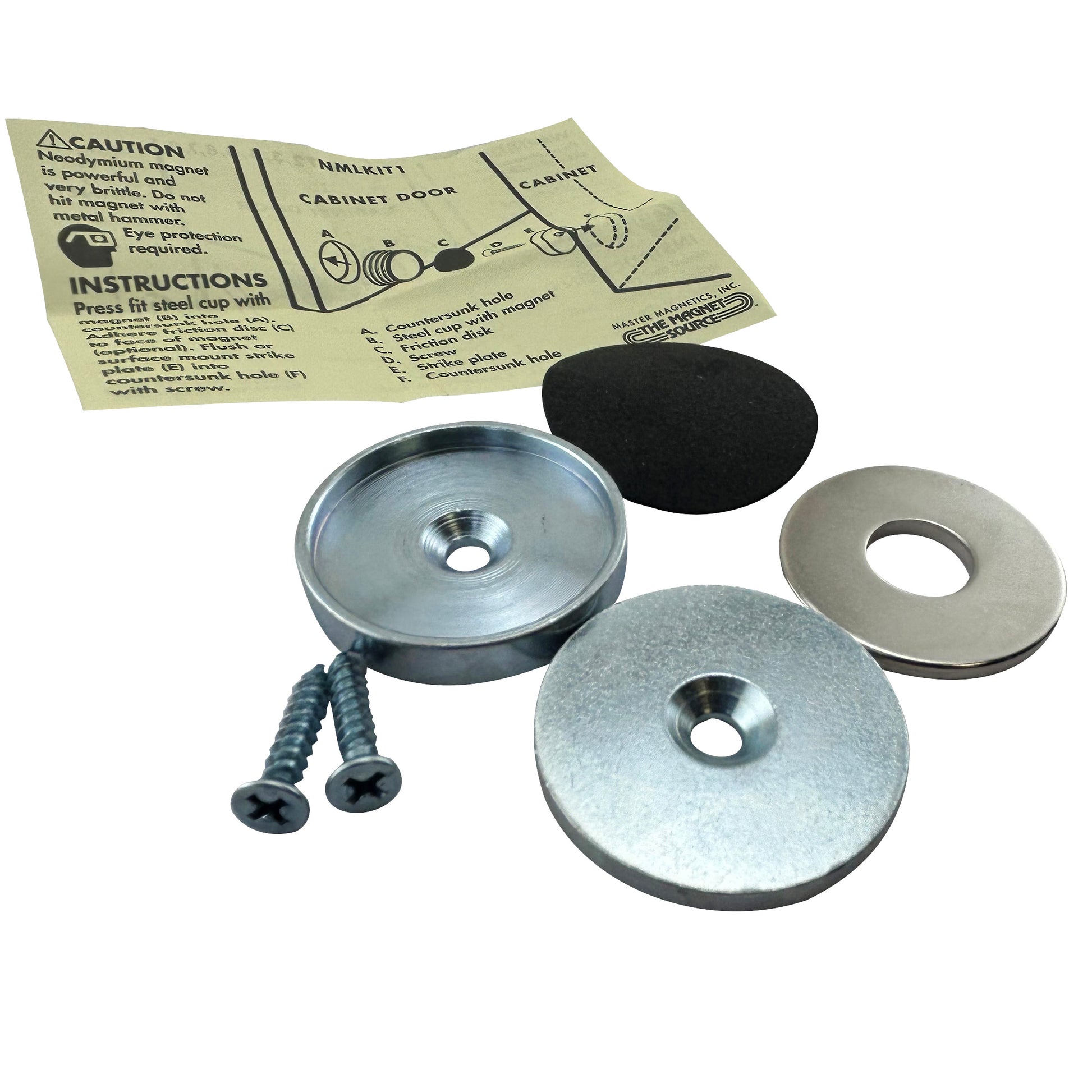 Load image into Gallery viewer, NMLKIT8 Neodymium Latch Magnet Kit (1 set) - Front of Packaging