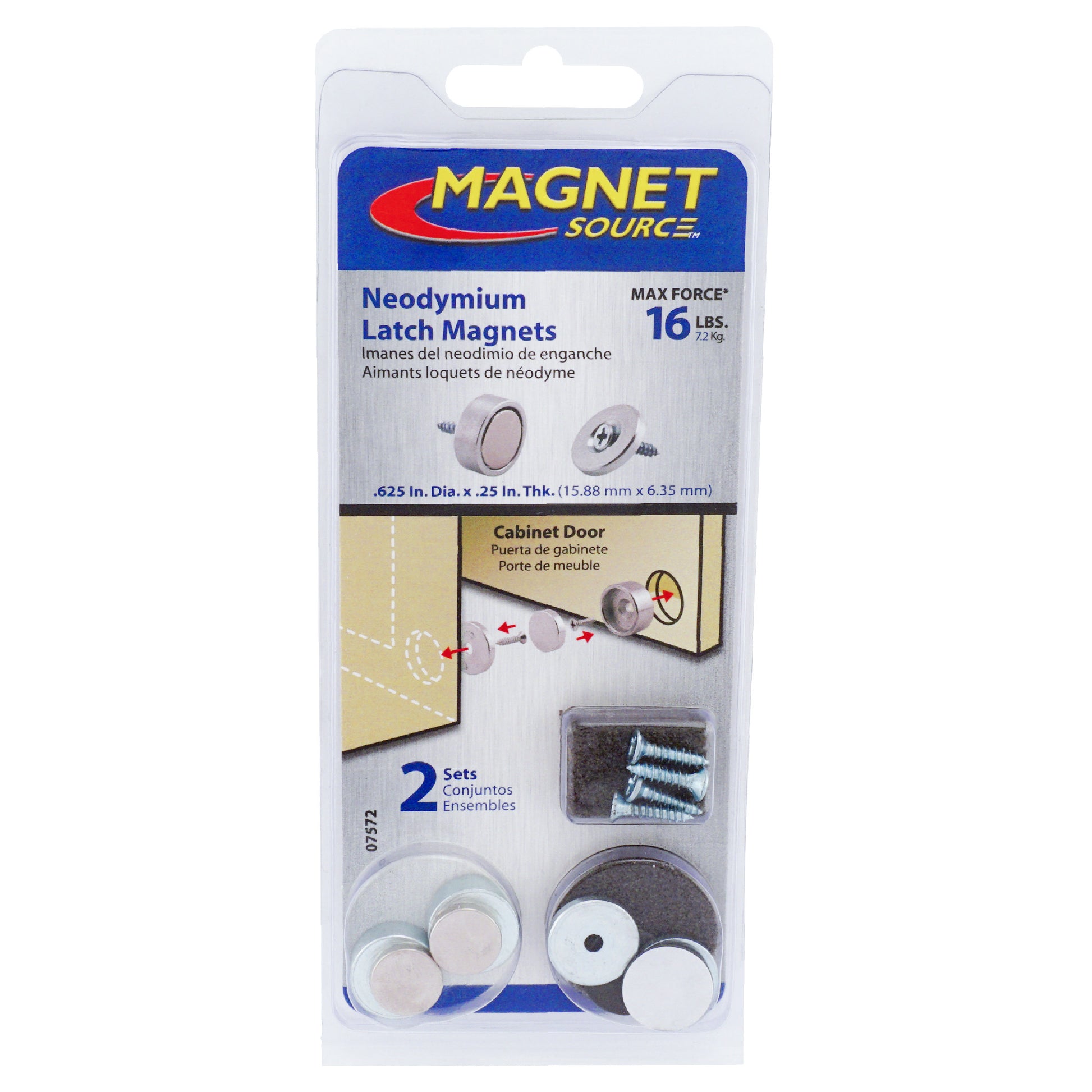 Load image into Gallery viewer, 07572 Neodymium Latch Magnet Kit (2 sets) - Bottom View
