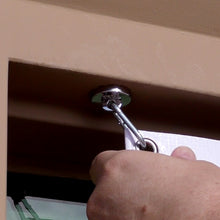 Load image into Gallery viewer, 07587B Neodymium Magnetic Carabiner Hook - Hand Attaching Hook to Metal Railing