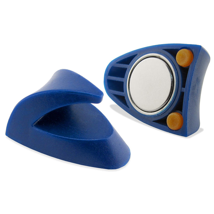 07599 Neodymium Magnetic Hooks with Grip Pads (2pk) - Standing Up and Standing on Side