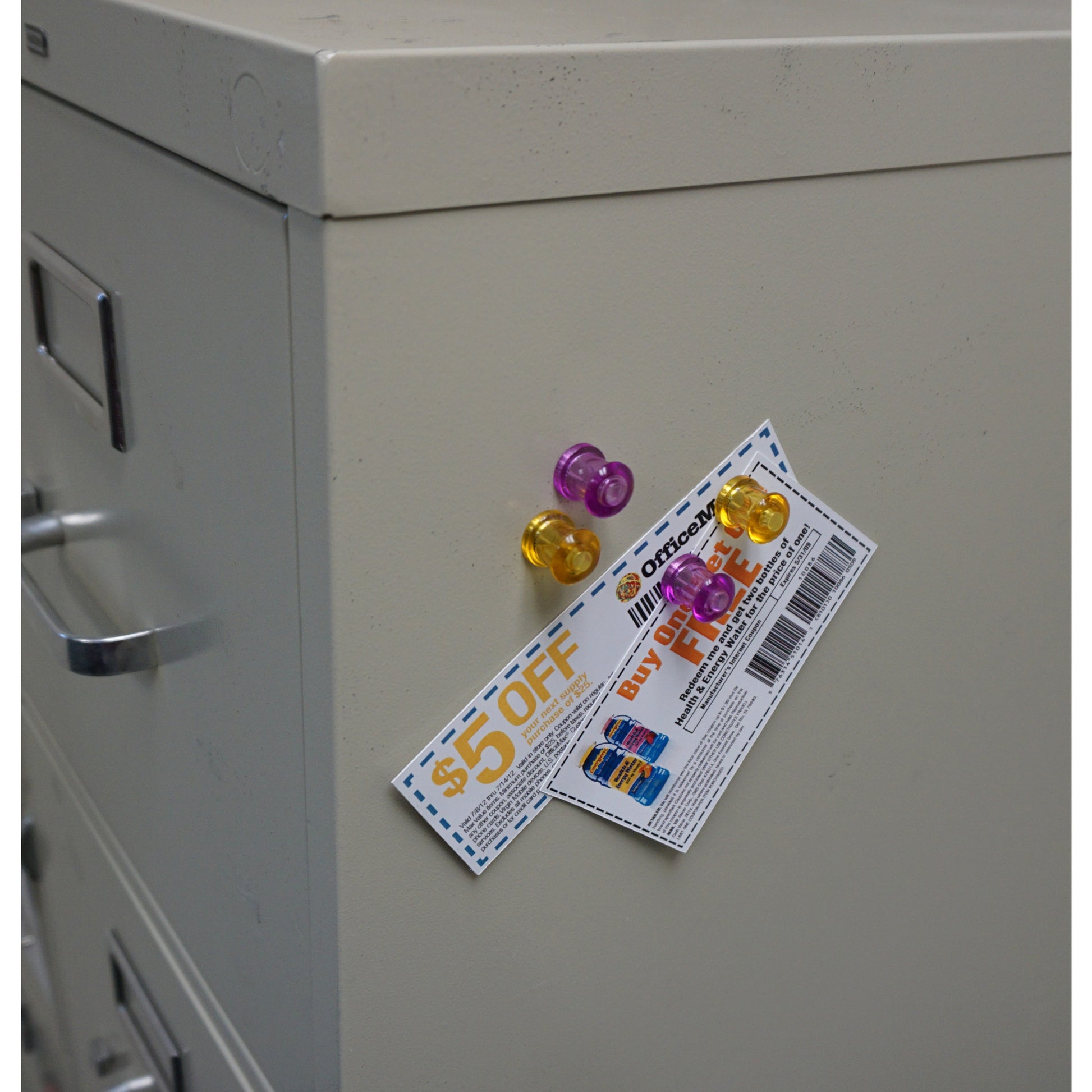 Load image into Gallery viewer, 07509 Neodymium Magnetic Push Pins (10pk) - In Use