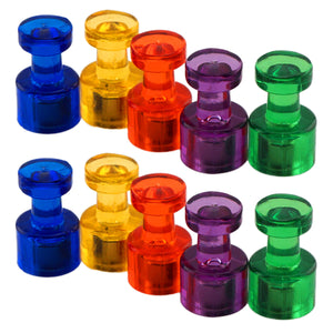08013 Neodymium Magnetic Push Pins (10pk) - Multiple Colored Push Pins