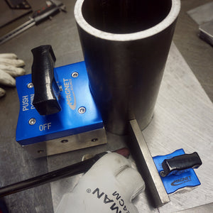 MWS0150 Neodymium On/Off Magnetic Welding Square - In Use