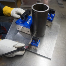 Load image into Gallery viewer, MWS1000 Neodymium On/Off Magnetic Welding Square - 45 Degree Angle View
