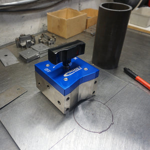 MWS1000 Neodymium On/Off Magnetic Welding Square - In Use