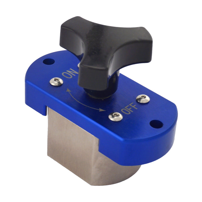MJG150MT Neodymium On/Off Magnetic Workholding Jig with Mounting Tabs - Front 45 Degree Angle View